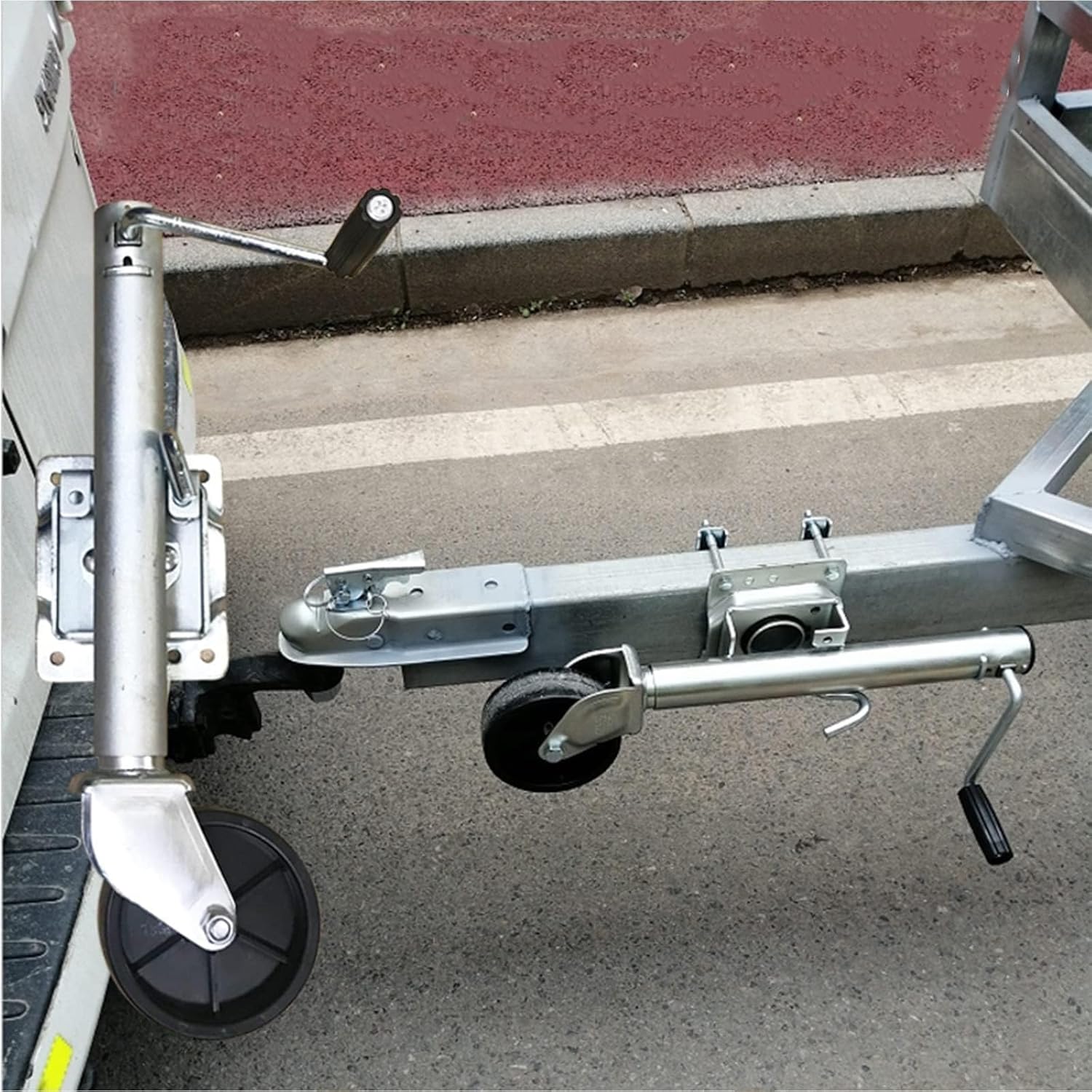 中国 河馬牙製 楼閣山水透かし雕 床飾 置物 唐木台付 V 9341 中国 河馬